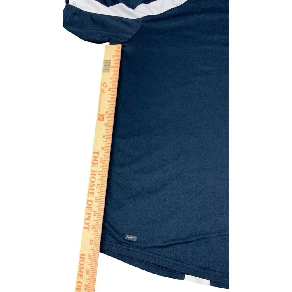 Nike Dri Fit Navy Blue w/ White Trim Tennis Athletic Shirt, Men’s Size XL